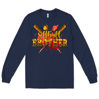 Navy softball brother Long Sleeve Tee - AdoDesignShop
