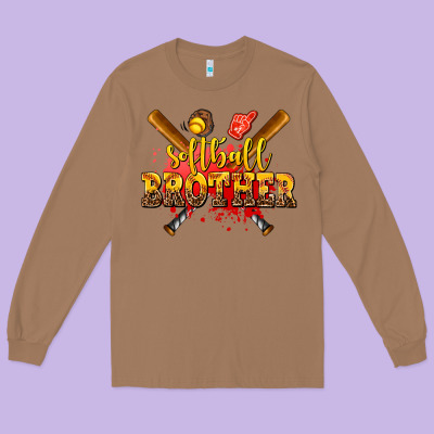 Softball Brother Long Sleeve Tee Designed By Adodesignshop