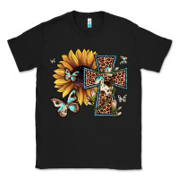 Black leopard cross sunflower butterfly Classic Tee - JahusDesignShop