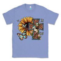 Colony Blue leopard cross sunflower butterfly Classic Tee - JahusDesignShop