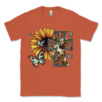 Copper leopard cross sunflower butterfly Classic Tee - JahusDesignShop