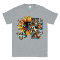 Heather Grey leopard cross sunflower butterfly Classic Tee - JahusDesignShop