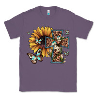Lavender leopard cross sunflower butterfly Classic Tee - JahusDesignShop