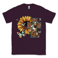 Plum leopard cross sunflower butterfly Classic Tee - JahusDesignShop