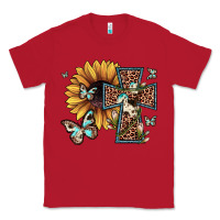 Red leopard cross sunflower butterfly Classic Tee - JahusDesignShop