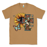 Toasted Coconut leopard cross sunflower butterfly Classic Tee - JahusDesignShop