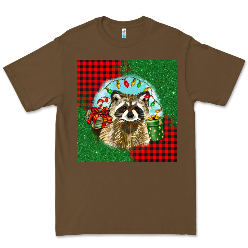 Christmas Raccoon Premium Tee by BarkalooDesign | Teevron