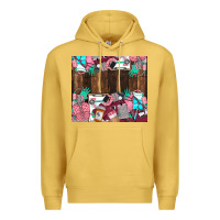 Antique Gold custom name Premium Hoodie - LillyAllenDesigns