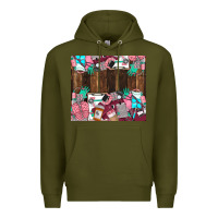 Army Green custom name Premium Hoodie - LillyAllenDesigns