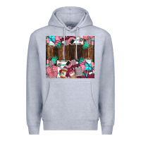 Heather Grey custom name Premium Hoodie - LillyAllenDesigns