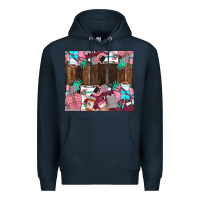 Navy custom name Premium Hoodie - LillyAllenDesigns