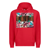 Red custom name Premium Hoodie - LillyAllenDesigns