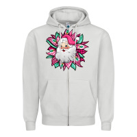 Dove Grey pink Christmas Santa Claus sunflower Zipper Hoodie - Jasminsmagicworld