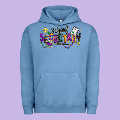 Mardi Gras School Secretary Urban Hoodie Designed By Texasbilliewilder