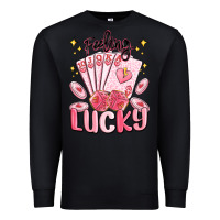 Black feeling lucky Premium Sweatshirt - MaliasSmallBusiness
