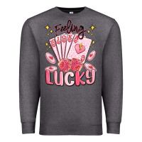 Charcoal Heather feeling lucky Premium Sweatshirt - MaliasSmallBusiness