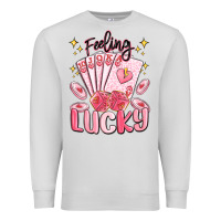 Dove Grey feeling lucky Premium Sweatshirt - MaliasSmallBusiness