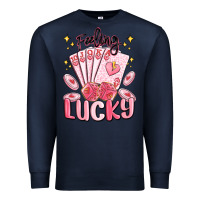 Navy feeling lucky Premium Sweatshirt - MaliasSmallBusiness