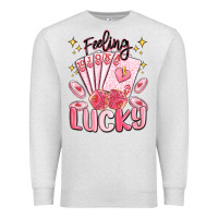 Oatmeal Heather feeling lucky Premium Sweatshirt - MaliasSmallBusiness