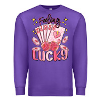 Purple feeling lucky Premium Sweatshirt - MaliasSmallBusiness