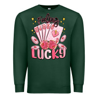 Sports Green feeling lucky Premium Sweatshirt - MaliasSmallBusiness