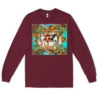 Burgundy cozy vibes tumbler Long Sleeve Tee - BundleAndBundleShop