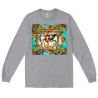 Heather Grey cozy vibes tumbler Long Sleeve Tee - BundleAndBundleShop