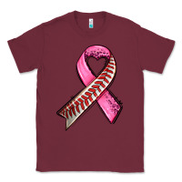 Burgundy breast cancer sport ribbons Classic Tee - AdoDesignShop