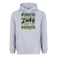 Heather Grey lucky mama Heavyweight Hoodie - MaliasSmallBusiness