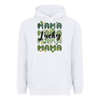 White lucky mama Heavyweight Hoodie - MaliasSmallBusiness