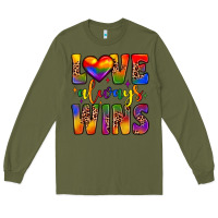 Army Green love always wins Long Sleeve Tee - JahusDesignShop