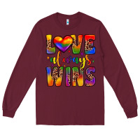 Burgundy love always wins Long Sleeve Tee - JahusDesignShop