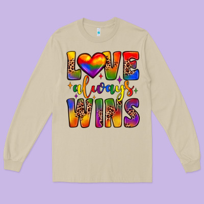 Love Always Wins Long Sleeve Tee Designed By Jahusdesignshop