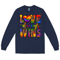 Navy love always wins Long Sleeve Tee - JahusDesignShop