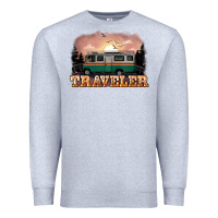 Heather Grey traveler Premium Sweatshirt - NancyCooperArtShop