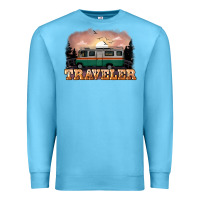 Ocean Blue traveler Premium Sweatshirt - NancyCooperArtShop