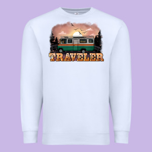 Traveler Premium Sweatshirt Designed By Nancycooperartshop
