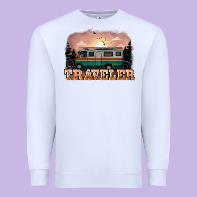 Traveler Premium Sweatshirt Designed By Nancycooperartshop