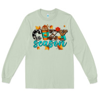 Matcha cozy season with coffee cup Long Sleeve Tee - AdoDesignShop