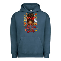 Pigment Midnight Navy santa favorite tax specialist afro messy bun Urban Hoodie - texasbilliewilder