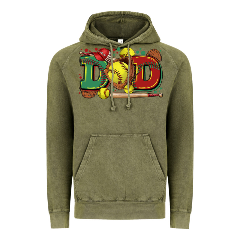 Dad Softball Vintage Hoodie by Zillion Design Studio | Teevron