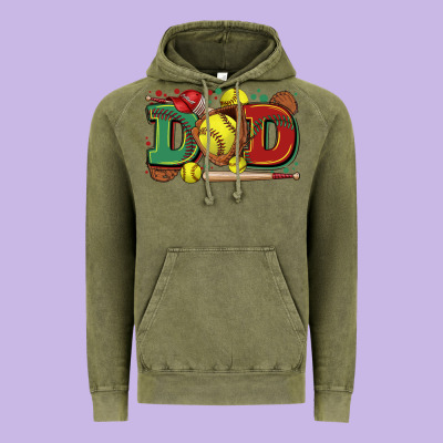 Dad Softball Vintage Hoodie Designed By Zillion Design Studio