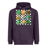 Plum checker board lucky charms Heavyweight Hoodie - MaliasSmallBusiness