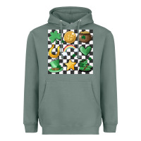 Sage checker board lucky charms Heavyweight Hoodie - MaliasSmallBusiness