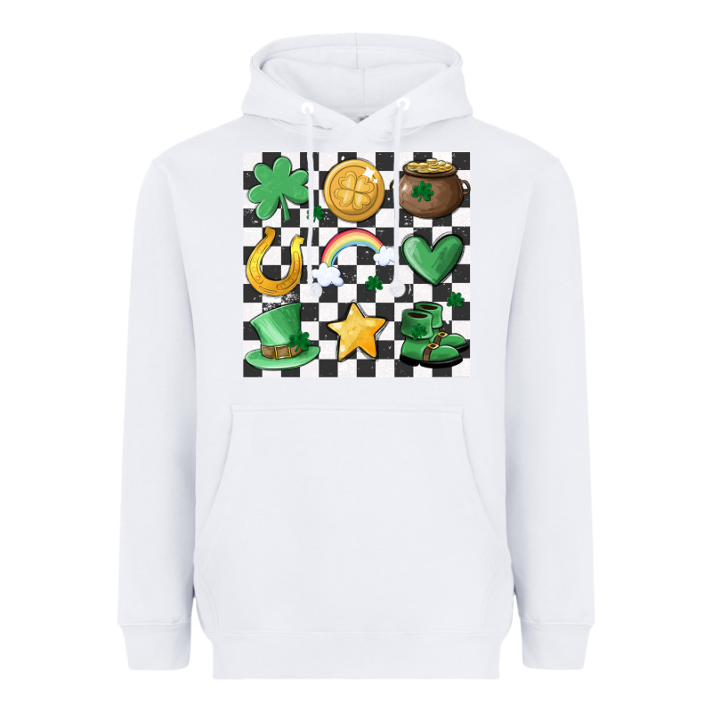 Checker Board Lucky Charms Heavyweight Hoodie by MaliasSmallBusiness | Teevron
