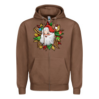 Chestnut santa claus sunflower Zipper Hoodie - Jasminsmagicworld