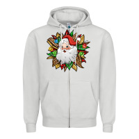 Dove Grey santa claus sunflower Zipper Hoodie - Jasminsmagicworld