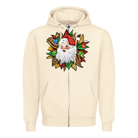 Sandshell santa claus sunflower Zipper Hoodie - Jasminsmagicworld