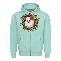 Seafoam santa claus sunflower Zipper Hoodie - Jasminsmagicworld