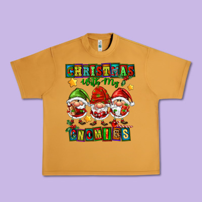 Christmas With My Gnomies Urban Heavy Tee Designed By Fadigitalartstudio
